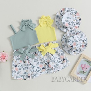 Babygarden-9 MONTHS-5 YEARS ชุดเสื้อสายเดี่ยว และกางเกงขาสั้น และที่คาดผม แฟชั่นฤดูร้อน สําหรับเด็กผู้หญิง