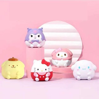 ของเล่นบีบสกุชชี่ Sanrio MyMelody Kuromi Cinnamoroll Pompom Purin Mochi Squishies Kawaii ช่วยบรรเทาความเครียด ของขวัญวันเกิด สําหรับเด็ก 2023