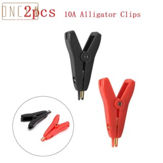 【ONCEMOREAGAIN】Alligator Clip 10A ABS Insulator Black + Red For Electrical Engineering