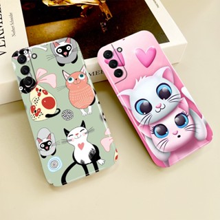 เคสโทรศัพท์มือถือแบบแข็ง ลายการ์ตูนแมวน่ารัก สําหรับ Samsung Galaxy S23 S22 S21 S20FE Note 10 9 Ultra Plus A73 A71 A53 A52 A51 A50 A13 A12 A03 S A02 S 5G