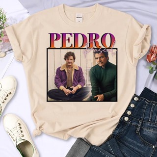 เสื้อยืด พิมพ์ลายอนิเมะ Pedro Pascal Y2K แฟชั่นฤดูร้อน สําหรับผู้หญิง