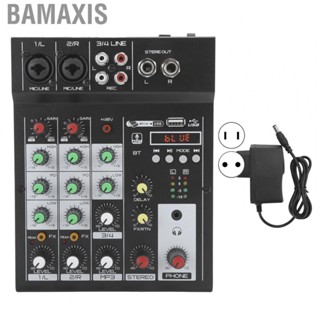 Bamaxis Portable Studio 4 Channels Audio Mixer  Board Mixing Console Digital BT MP3