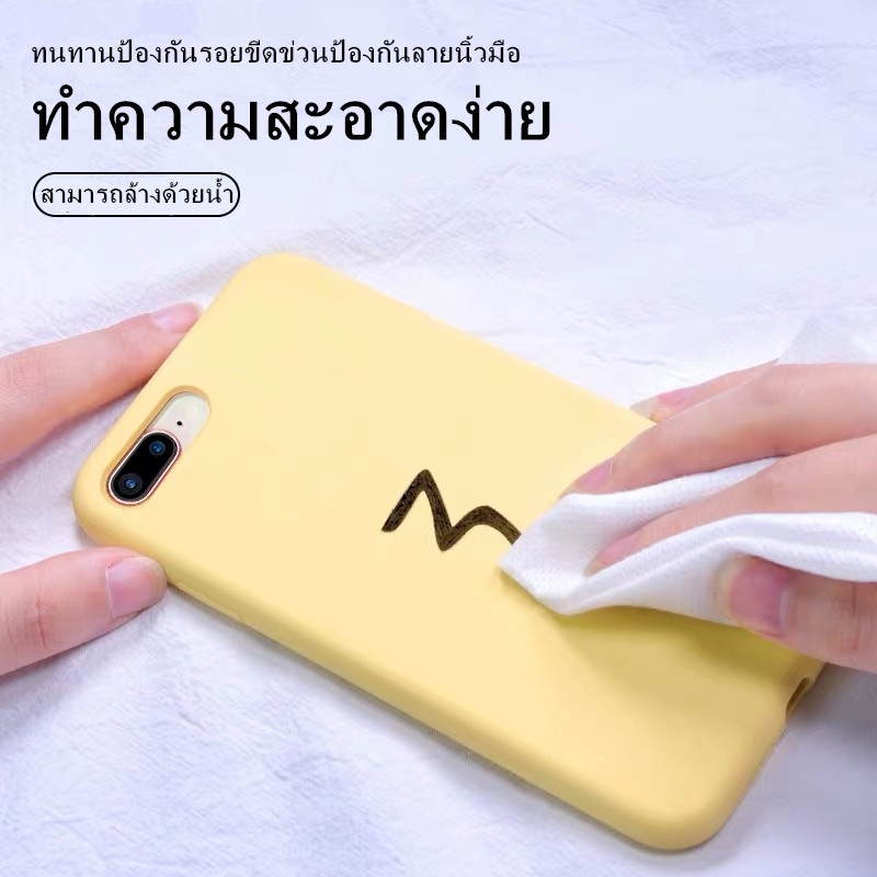 C เคสใช้สำหรับไอโฟน ใช้สำหรับ iPhone 6 6S 7 8  + Plus SE 2 3 TPU Case เคสซิลิโคน พลัส ลบรอยได้ เคสกำมะหยี่ เคสซิลิโคน - ภาพย่อย 5