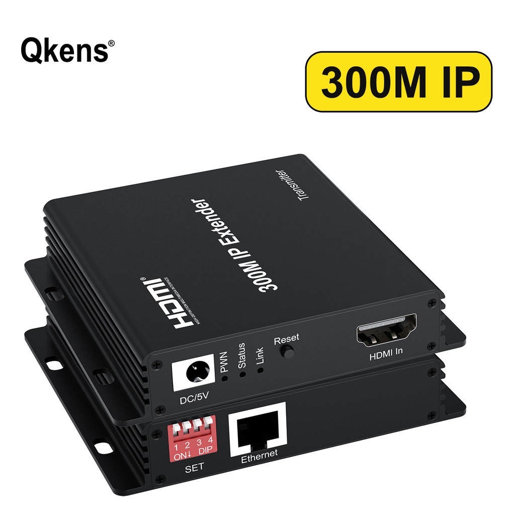 300M HDMI Extender Over IP RJ45 Cat6 สาย 1080P HDMI To Ethernet Extender เครื่องส่งสัญญาณวิดีโอและตัวรับสัญญาณรองรับ 1 ถึงหลาย, เครือข่าย Matrix Switch Splitter Video Converter