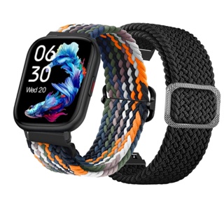 สายนาฬิกาข้อมือไนล่อนถัก ยืดหยุ่น ปรับได้ สําหรับ AXON WAVE E1 Smart Watch Band