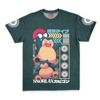 เสื้อยืด พิมพ์ลายโปเกม่อน Snorlax V2 สไตล์สตรีท