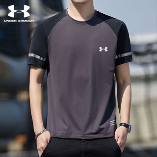 Under.armour เสื้อกีฬาแขนสั้น ผ้าเรยอน ระบายอากาศ แห้งเร็ว ใส่สบาย สําหรับผู้ชาย [M-5XL]