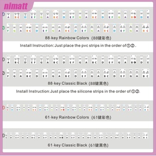 Ni สติกเกอร์ติดแป้นพิมพ์เปียโน 88 คีย์ 61 คีย์ ถอดออกได้ สําหรับผู้เริ่มต้น
