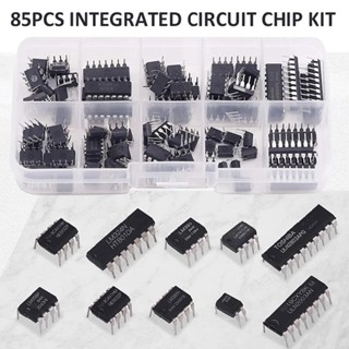 85pcs Integrated Circuit Chip Kit Single Precision Timer PWM for DIP IC Socket