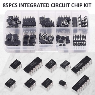 85pcs Integrated Circuit Chip Kit Single Precision Timer PWM for DIP IC Socket
