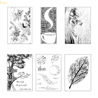 Love Tree แสตมป์ซิลิโคนใส ลายนูน รูปดอกไม้ สําหรับตกแต่งสมุดภาพ อัลบั้มรูป กระดาษการ์ด งานฝีมือ DIY