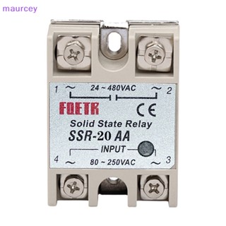 Maurcey รีเลย์โซลิดสเตท เฟสเดียว ควบคุม DC AC SSR ไม่มีฝาครอบพลาสติก SSR-25AA SSR-40AA SSR-60AA SSR-100AA TH