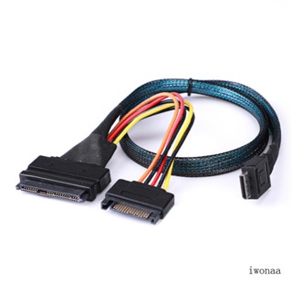 Iwo สายเคเบิล SFF8611 เป็น SFF8639 U 2 SSD Oculink-42Pin SFF-8611 เป็น U 2 mSAS SFF-8639+15P