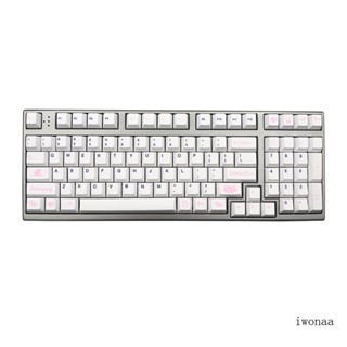 Iwo ปุ่มกดคีย์บอร์ด 133 คีย์ PBT สําหรับ Mx Switches Mechanical Keyboard Keycap Cherry Profile 6 25U