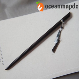 OCEANMAPDZ ที่คาดผมไม้ แบบดั้งเดิม ประดับพู่ สไตล์จีน สําหรับผู้หญิง