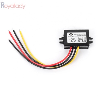 #Royallady#ตัวแปลงแรงดันไฟฟ้า 18V 36V DC เป็น 12V DC 5A 60W อินเวอร์เตอร์ กันฝุ่น สีดํา