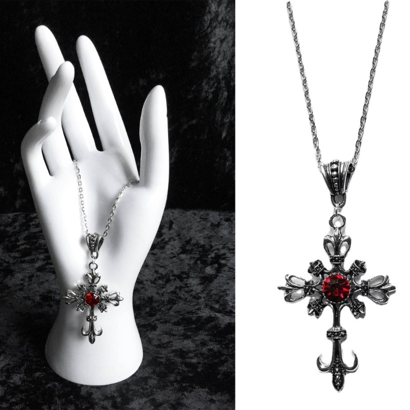 Exp สร้อยคอข้ามรูปร่าง Punk Clavicle Chain Street ไนท์คลับคอโซ่