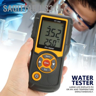 Sagittarius314 HT-1202 เครื่องวัดคุณภาพน้ำแบบดิจิตอลความแม่นยำสูง PH mV Tester Temperature Meter 0~14PH