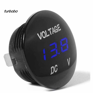 Turbobo เกจโวลต์มิเตอร์ DC12V - 24V หน้าจอดิจิทัล LED สําหรับรถยนต์