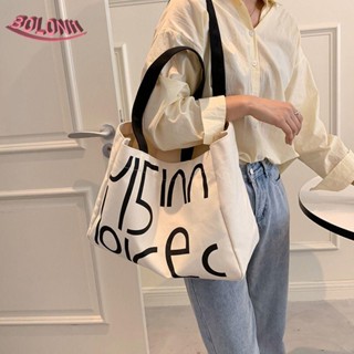 Womens Bags, Canvas Shoulder Bag, Underarm Bag Letter