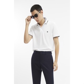 LTD เสื้อโปโลแต่งขอบคอปก ผู้ชาย สีขาว | Contrast Tipping Polo | 3401