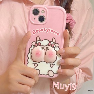 [ใหม่] เคสมือถือ แบบนิ่ม ลายการ์ตูนแกะน่ารัก กันตก สําหรับ Iphone 14 Pro MAX 13 Pro MAX I12 Pro MAX i11 Iphone 14 13 Pro