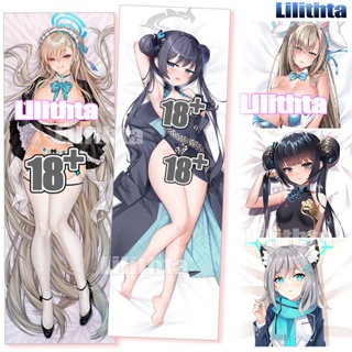 ปลอกหมอน พิมพ์ลายการ์ตูนอนิเมะ Dakimakura Kisaki and Asuna and Shiroko สีฟ้า สําหรับตกแต่งบ้าน