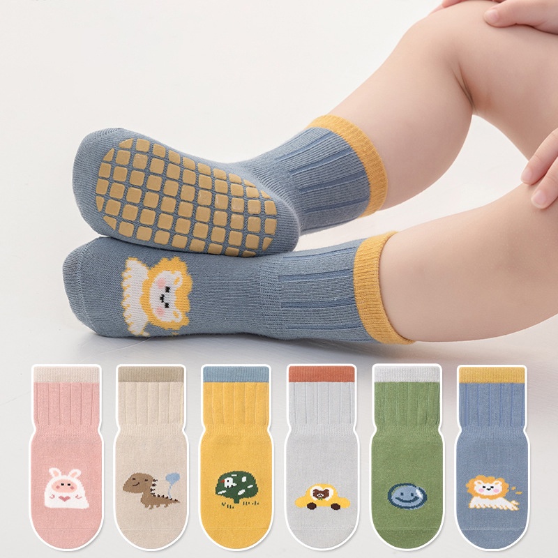 น ่ ารักการ ์ ตูนเด ็ กทารกสาวลูกวัวถุงเท ้ า Anti-slip Breathable ผ ้ าฝ ้ ายนุ ่ มเด ็ กวัยหัดเดินถุงเท ้ าฤดูร ้ อน Comfort ยืดหยุ ่ นเด ็ กถุงเท ้ า