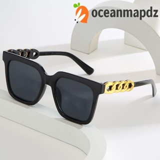 OCEANMAPDZ แว่นตากันแดด UV400 ทรงสี่เหลี่ยม หรูหรา สไตล์วินเทจ สําหรับผู้หญิง