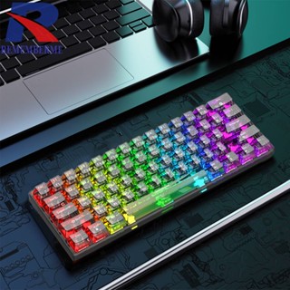 คีย์บอร์ดเล่นเกม RGB 61 คีย์ 3 โหมด สําหรับคอมพิวเตอร์ตั้งโต๊ะ