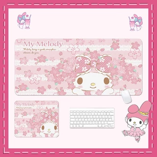 Kam แผ่นรองเมาส์ กันน้ํา ขนาดใหญ่ 800 มม. X 300 มม. พิมพ์ลายการ์ตูน Sanrio Melody HD สําหรับตกแต่งโต๊ะคอมพิวเตอร์ สํานักงาน