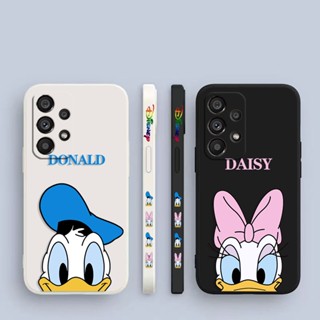 เคสโทรศัพท์มือถือ พิมพ์ลาย Donald Daisy Duck มีลายด้านข้าง สําหรับ Samsung Galaxy A90 A80 A73 A72 A71 A70 A60 A54 A53 A52 A51 A50 A30 S A42 A40 A34 A33 A32 A32 A31 A30 A24 A23 5G