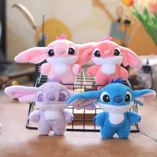 พวงกุญแจ จี้ตุ๊กตา Stitch Angel Stuffed Lilo and Stitch สีสันสดใส เหมาะกับของขวัญ สําหรับเด็กผู้หญิง