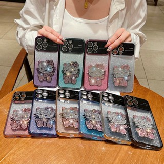 พร้อมส่งไทย🔥เคสโฟน14 Pro max TPU รูปแบบคิตตี้ แวววาว Silicone Soft Case สําหรับ เคสApple iPhone 14 13 12 11 ProMax 14 Plus เคสไอโฟน14พลัส  เคสไอโฟน11 เคสซิลิโคน iphone 14 Pro Max