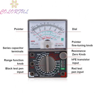 【COLORFUL】Multimeter Electrical Testers Range AC DC 0.1V 0.5V 1000V 10V 2.5V 250V