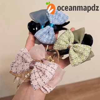 OCEANMAPDZ กิ๊บติดผมหางม้า ทรงสูง ประดับโบว์ สไตล์เกาหลีเรโทร แบบสร้างสรรค์ สําหรับผู้หญิง