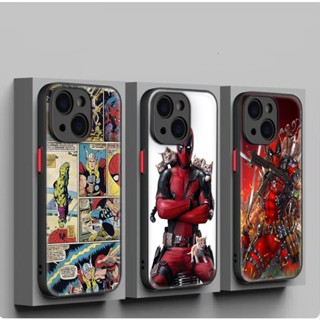 เคสโทรศัพท์มือถือนิ่ม กันเลนส์ ลาย Deadpool และ Spiderman สําหรับ iPhone 12 13 Plus 14 Pro Max 173B