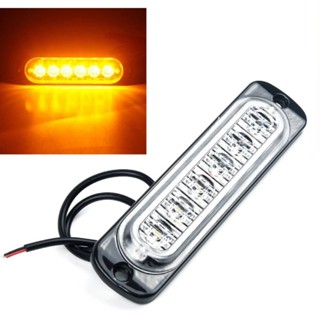 โคมไฟแฟลช LED DC 12V-24V สีเหลือง เพื่อความปลอดภัย สําหรับรถบรรทุก