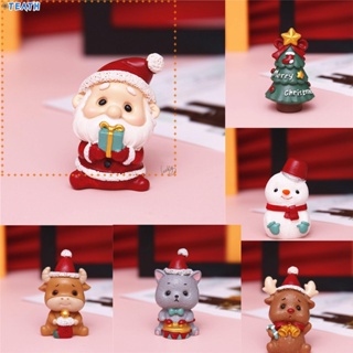 Teath ฟิกเกอร์เรซิ่น รูปการ์ตูน Merry Christmas สําหรับตกแต่งสวน