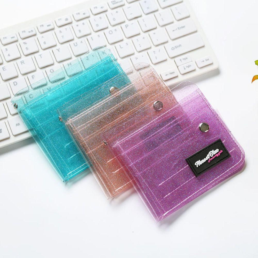 แฟลชสกี้ กระเป๋าสตางค์ใส่บัตรเครดิต, สีเจลลี่พร้อมที่ใส่บัตรสายคล้องคอ, กระเป๋าสตางค์ใส พีวีซี ขนาดเล็ก นักเรียน