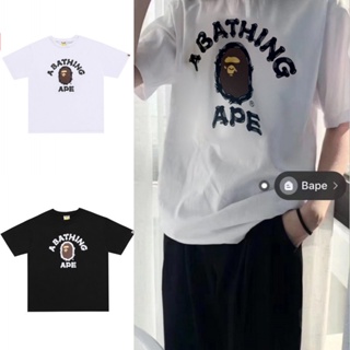 เสื้อยืดแขนสั้นลําลอง ผ้าฝ้าย พิมพ์ลาย Ape Man Brush แฟชั่นสําหรับผู้ชาย และผู้หญิง