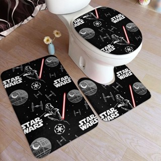 พรมปูพื้นห้องน้ํา ลาย Star Wars กันลื่น 3 ชิ้น สําหรับตกแต่งบ้าน ห้องน้ํา