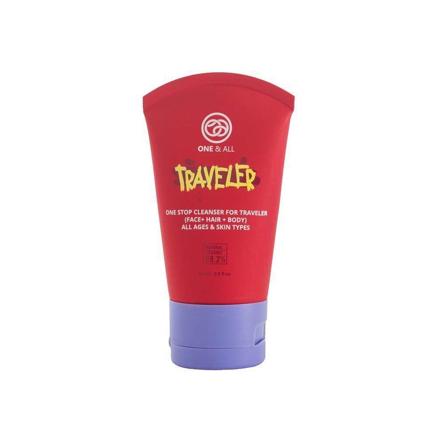 Organic Pavilion One & All Traveler สบู่อาบน้ำและสระผมสำหรับท่องเที่ยว One Stop Cleanser Face+Hair+B