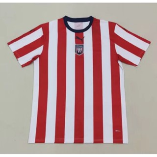 เสื้อกีฬาแขนสั้นลําลอง ลายทีมชาติฟุตบอล Chivas 2324 ชุดเหย้า