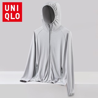 Uniqlo เสื้อแจ็กเก็ต เสื้อกันลม แบบบาง ป้องกันแดด แฟชั่นฤดูร้อน สําหรับผู้หญิง