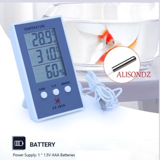 ALISONDZ เครื่องวัดอุณหภูมิ ความชื้น เซนเซอร์ โพรบ LCD ตัวควบคุมอุณหภูมิ เซ็นเซอร์อุณหภูมิ เทอร์โมมิเตอร์ ไฮโกรมิเตอร์ เกจ เทอร์โมมิเตอร์ ไฮโกรมิเตอร์