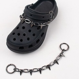 CROCS หมุดย้ํา โลหะ รูปหัวกะโหลก สไตล์ฮิปฮอป เครื่องประดับ แฟชั่นสําหรับผู้หญิง