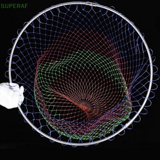 Superaf ขายดี ตาข่ายไนล่อน ทรงสี่เหลี่ยมขนมเปียกปูน 3 ขนาด สําหรับตกปลา 1 ชิ้น