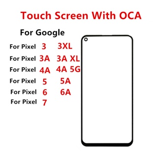 กระจกด้านหน้า หน้าจอสัมผัส LCD แบบเปลี่ยน สําหรับ Google Pixel 4A 5G 3 3A XL 7 6A 6 5 5A