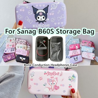 【Ĕĕ】กระเป๋าเก็บหูฟัง ลายการ์ตูนเพนกวิน แบบพกพา สําหรับ Sanag B60S Sanag B60S